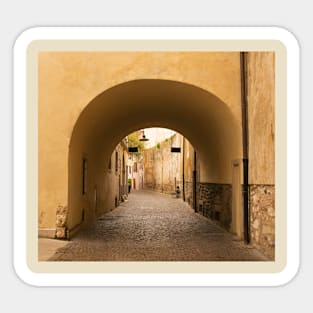 Street in Arco in North Italy Sticker